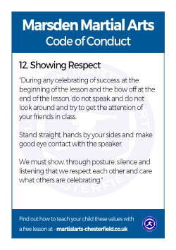 Marsden Martial Arts Chesterfield Code of Conduct 12